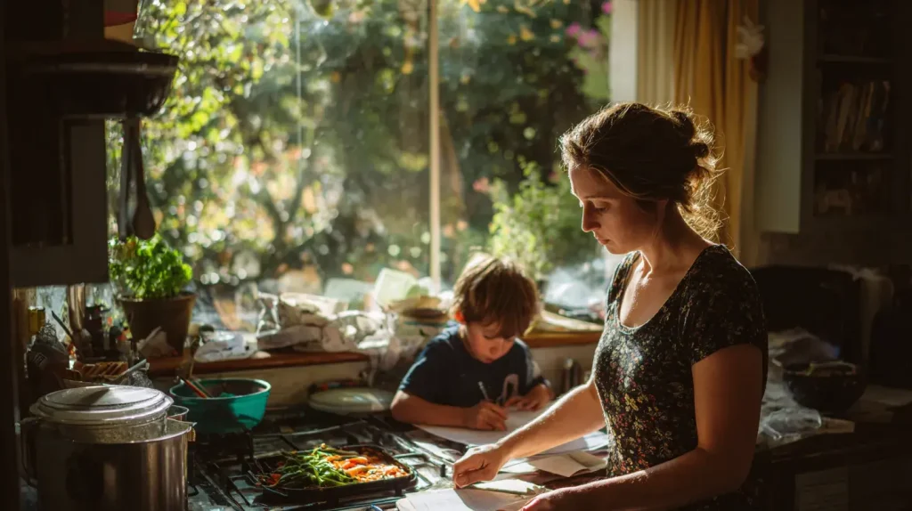 une père prend soins de son fils qui à de l'eczema