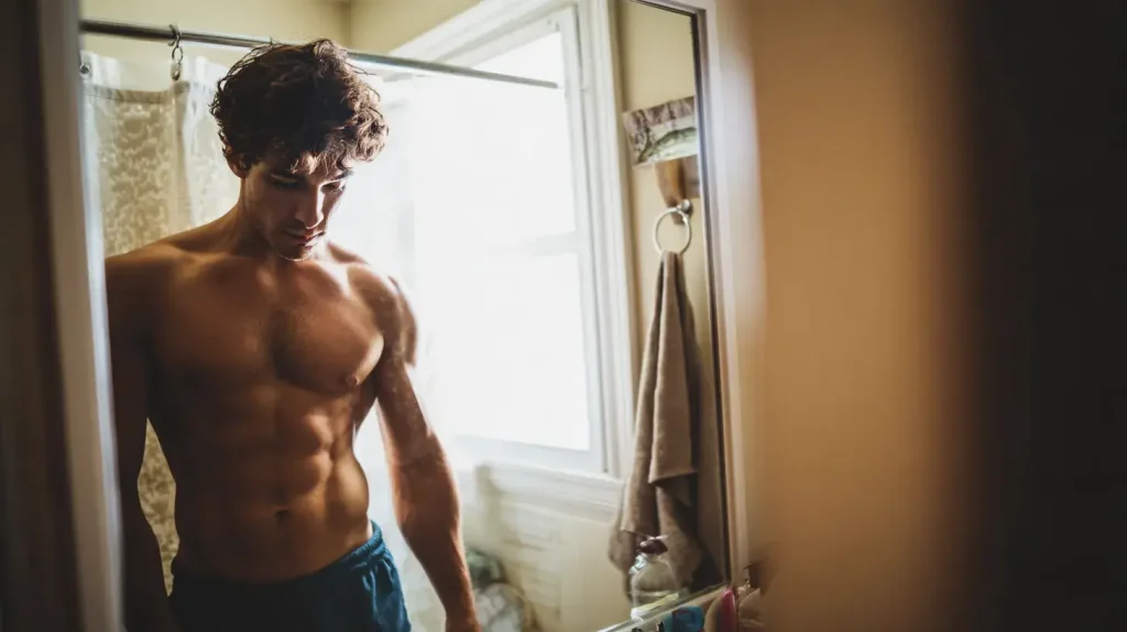 Homme au physique sec et dessiné, effet recherché du Primobolan