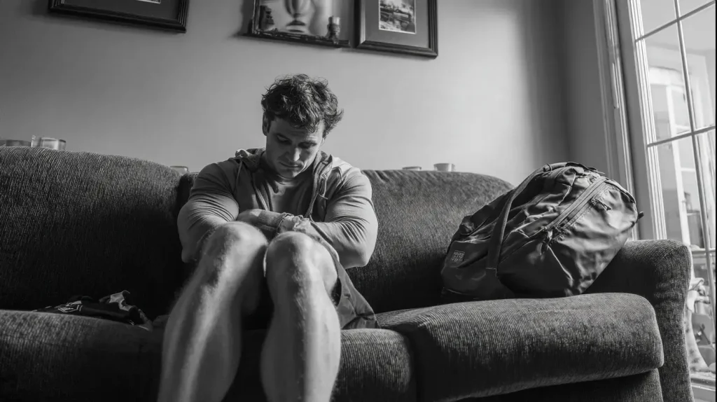 Personne en baisse de testo, avec des douleurs au coeur et dans le corps