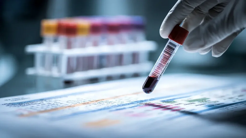 Prise de sang pour un bilan hépatique contenant du turinabol qui est nocif pour la santé et le foie