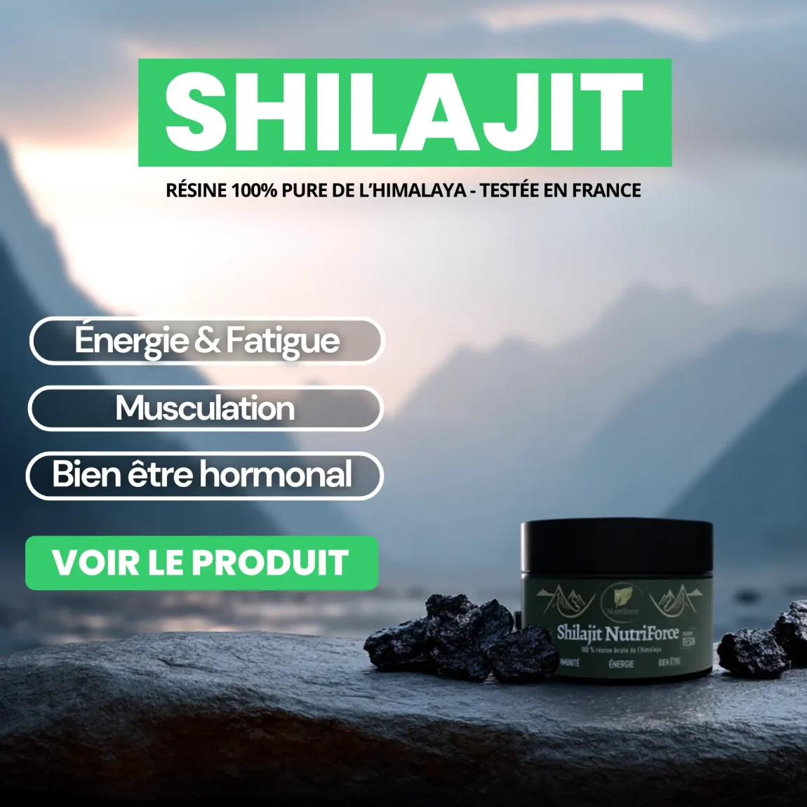 Shilajit Nutriforce pure résine himalaya